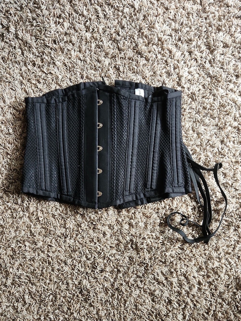 Black Waist Training Steel Boned Corset -NEW